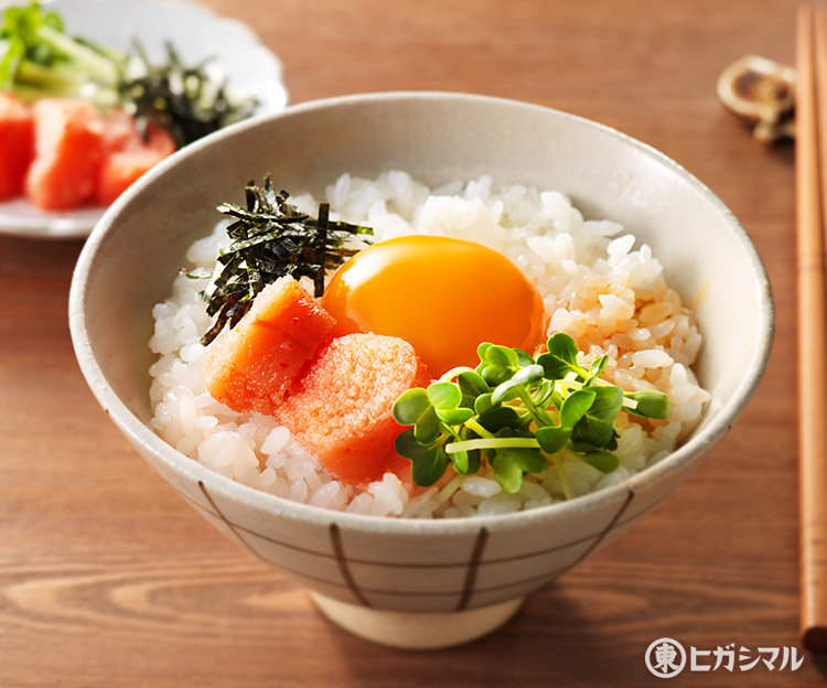 玉子かけごはん 明太子のっけ