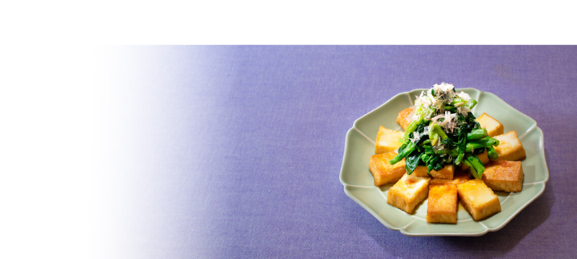 レシピ画像:厚揚げと菜の花のバターしょうゆ焼き