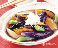 夏野菜の揚げびたしのレシピ 作り方 和食がいっぱい ヒガシマルレシピ ヒガシマル醤油