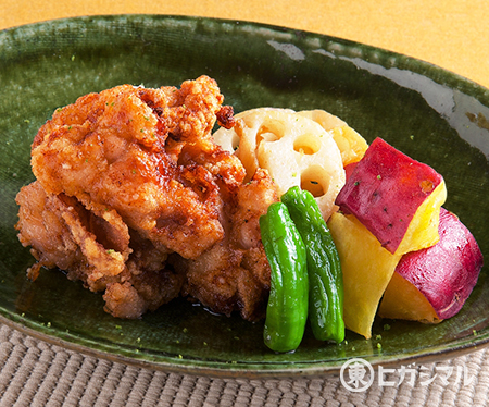 鶏肉と根菜の竜田揚げ