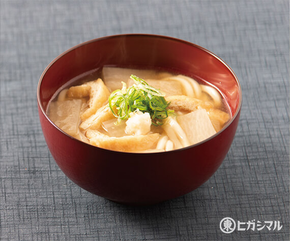 大根と油揚げのあんかけうどん