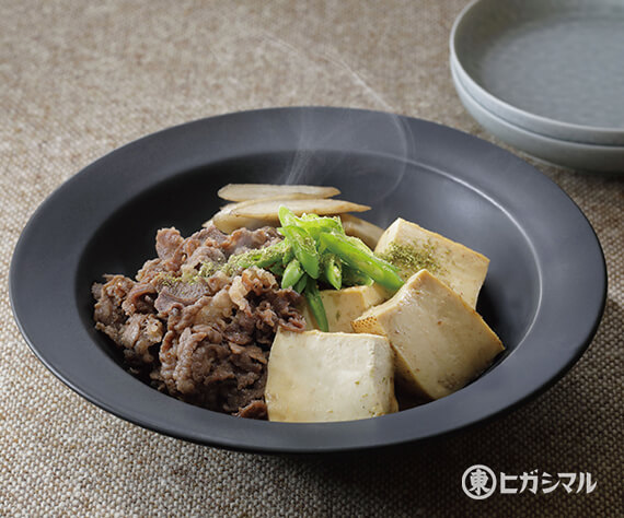 牛肉とごぼうと焼き豆腐の煮物
