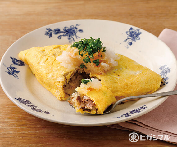 きのこのバターしょうゆオムライス