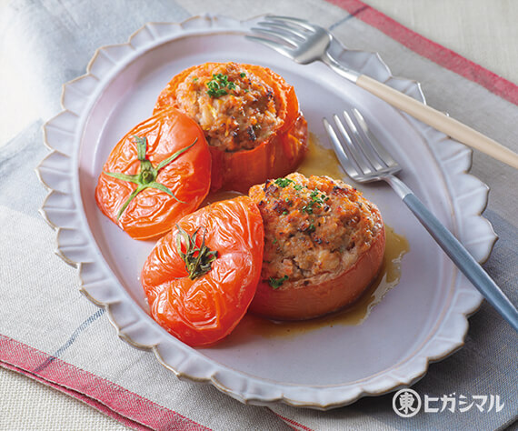 トマトの肉詰め