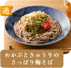 通  めかぶときゅうりのさっぱり梅そば